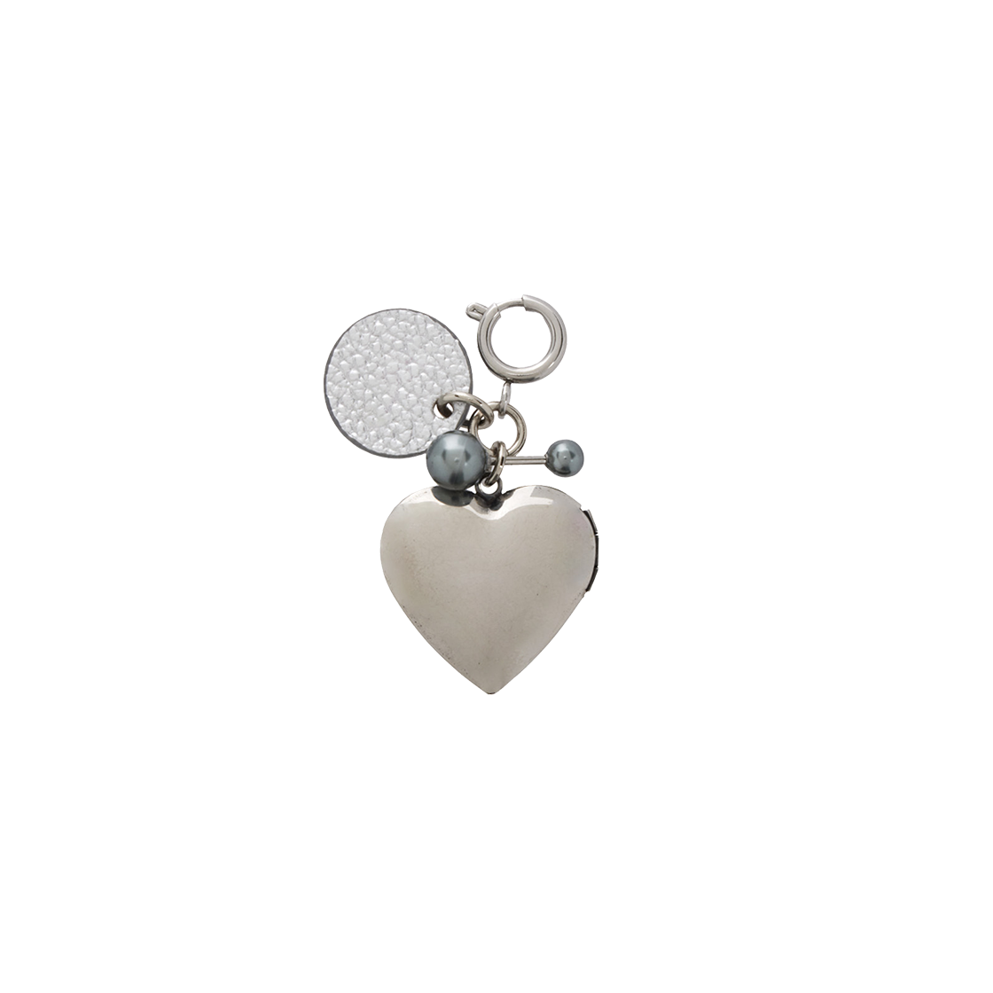 분크 하트 메모리 레더 참 피콜로 실버(vunque Heart Memory Leather Charm Piccolo Silver) - 3