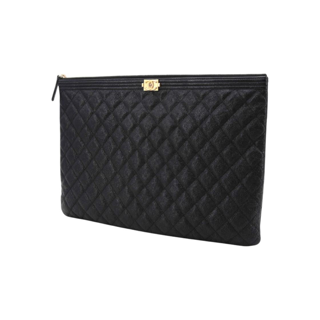 IT7M6PUOVRPQ Chanel Boy Clutch Large Caviar 26 Series