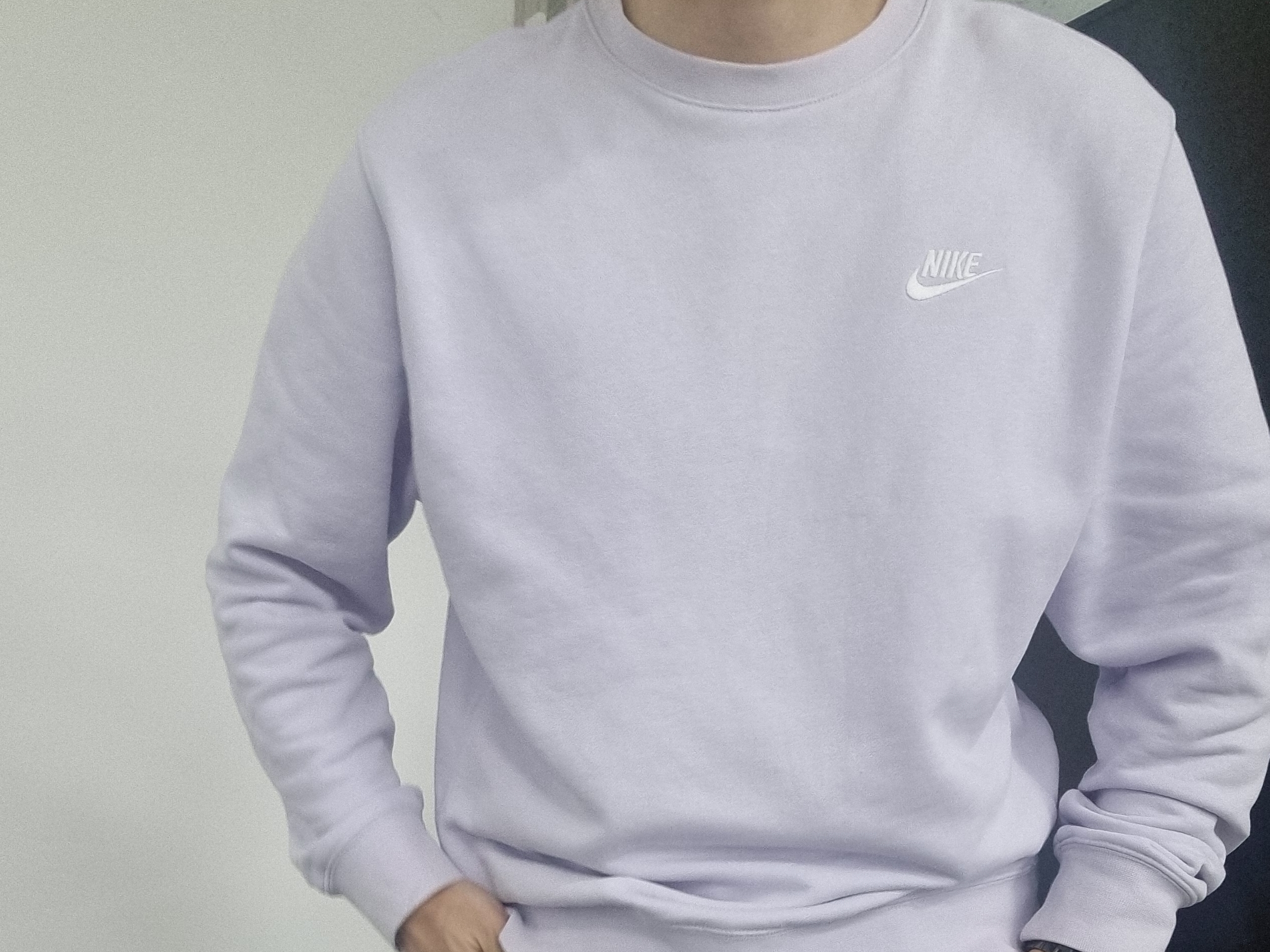 Nike NSW Club Futura Crew Purple - Asia 착용 스타일