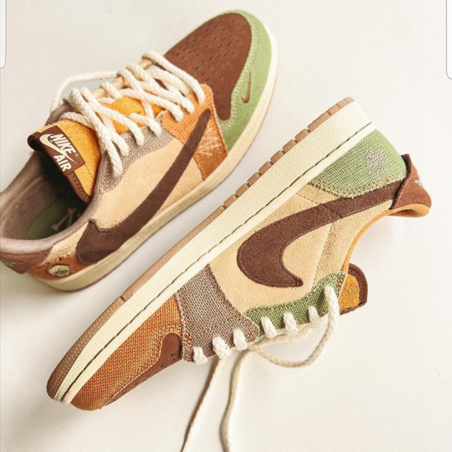 Jordan 1 x Zion Williamson Retro Low OG Flax and Oil Green, Jordan 1 x Zion Williamson Retro Low OG Regency Purple and Dark Raisin 착용 스타일 - 5