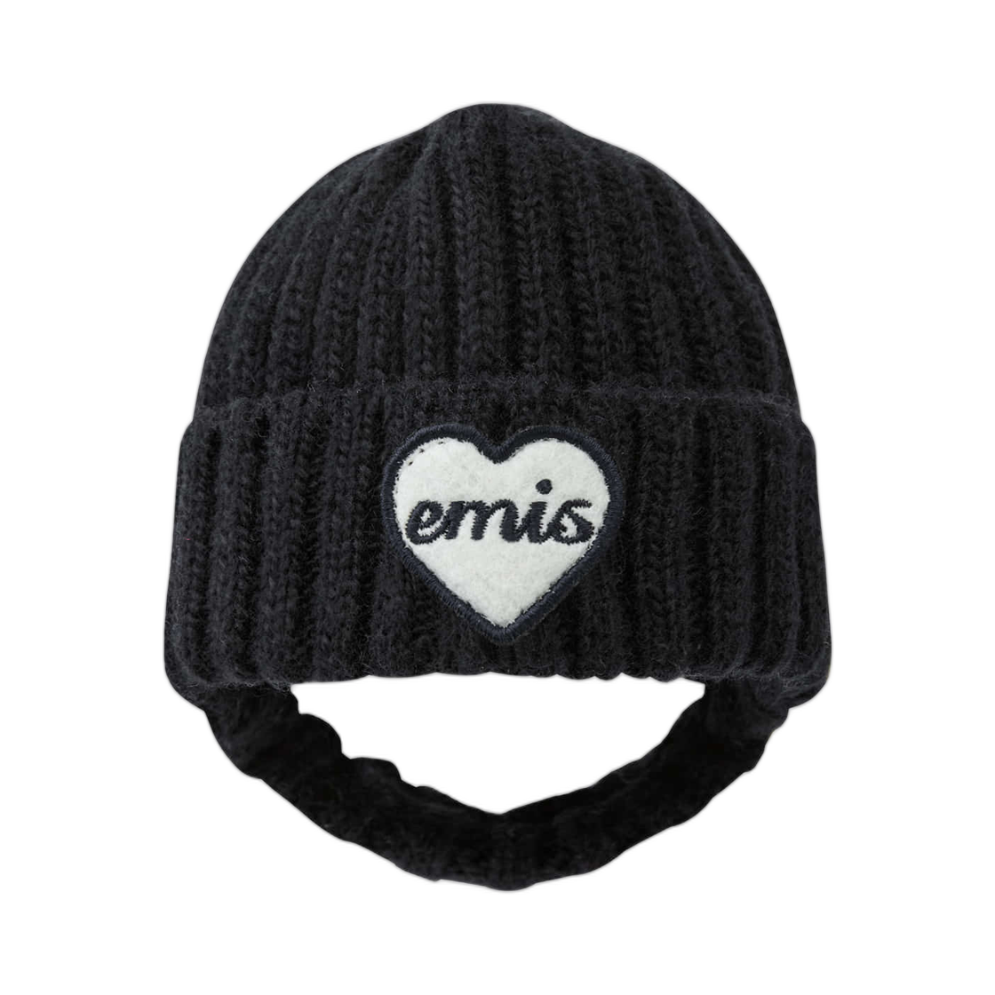 이미스 펫 하트 와펜 비니 다크 네이비(Emis Pet Heart Wappen Beanie Dark Navy)