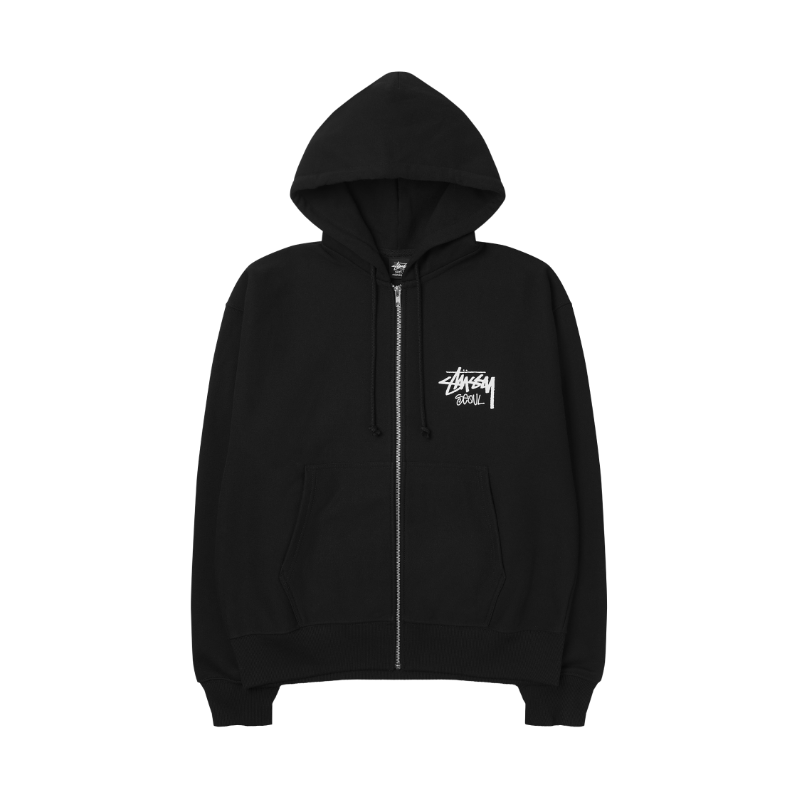스투시 스탁 서울 후드 집업 블랙(Stussy Stock Seoul Zip Hood Black)