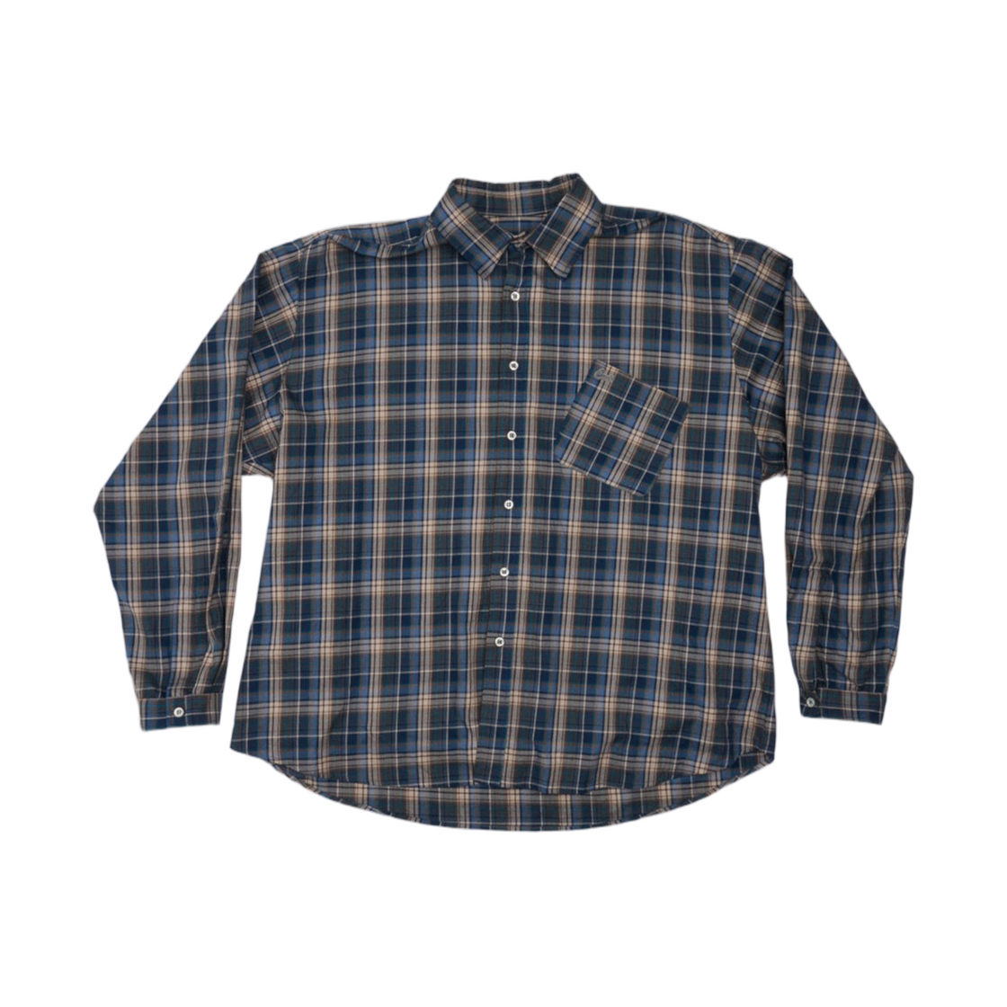 ERL11B011 ERL Plaid Shirt Blue