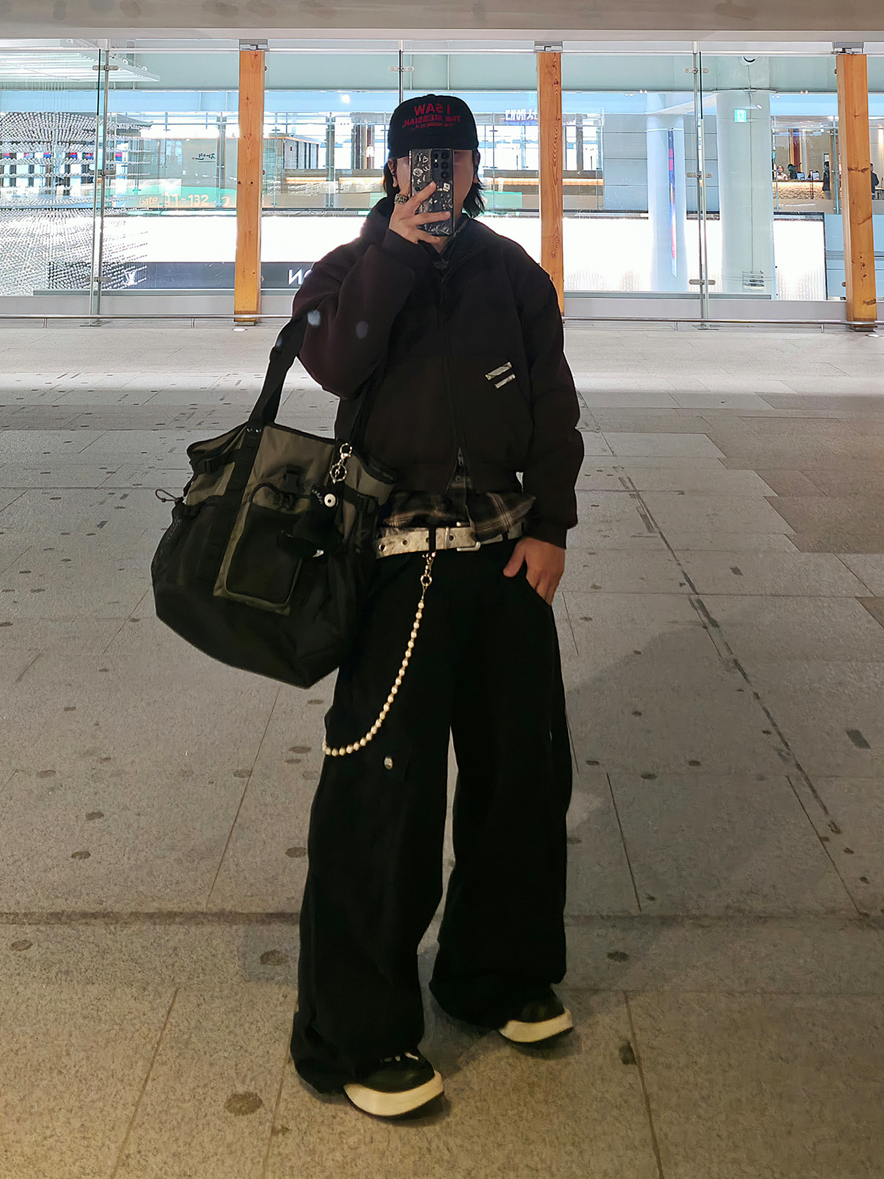Converse x Drkshdw Turbowpn Black Cream, My Name is Peter 6-Panel Messiah Cap Black 착용 스타일 - 3