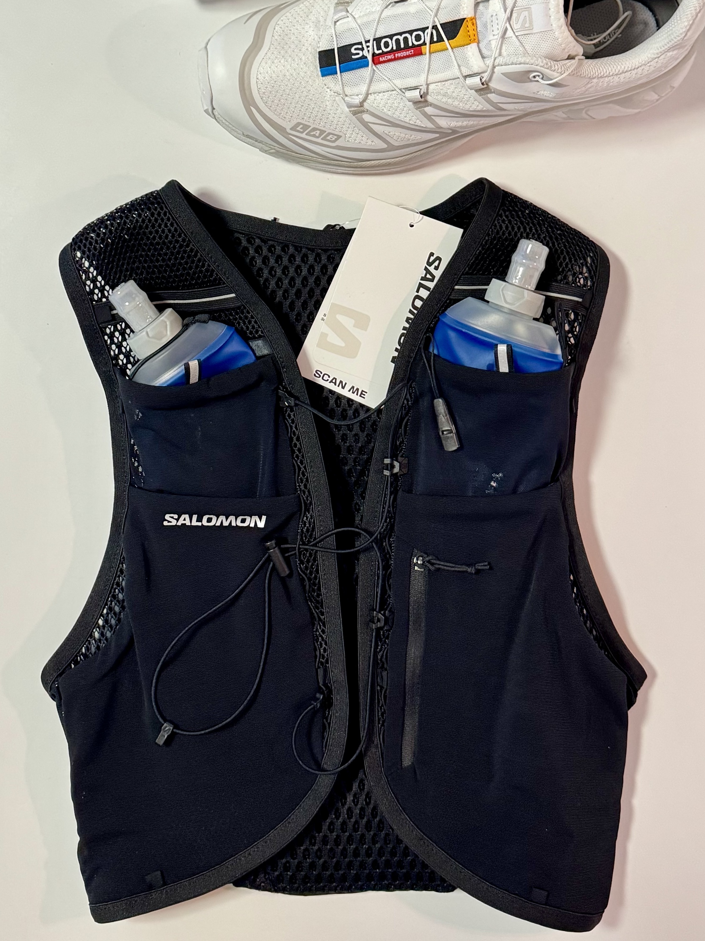 Salomon Active Skin 8 Set Black, Salomon Active Skin 8 Set Black Metal 착용 스타일 - 4