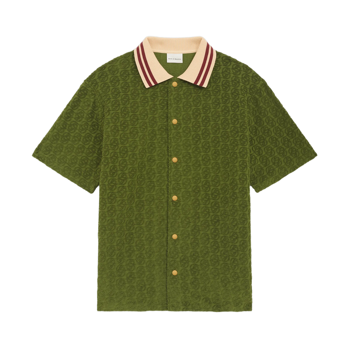 SH221-CO201-DGN Drole de Monsieur La Chemise Monogramme Dark Green