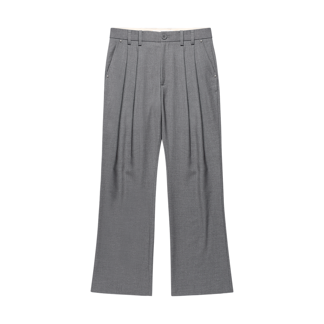 WH5B1W5011GRY WESLEY HYUSTON Windsor Wool Boots Cut Slacks Grey