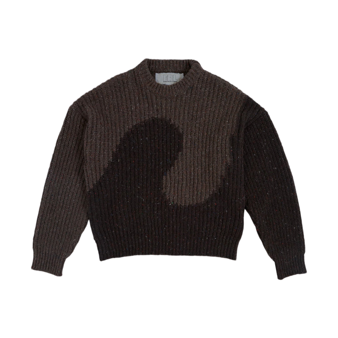 ERL11N004 ERL Knit Crewneck Swirl Brown