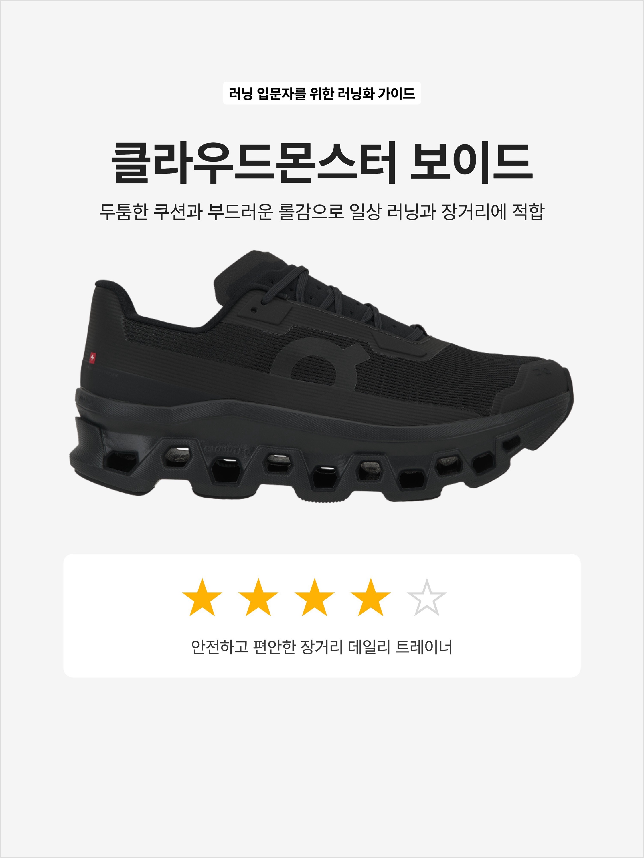 On Running Cloudmonster Void Black, On Running Cloudmonster Void White 착용 스타일 - 1