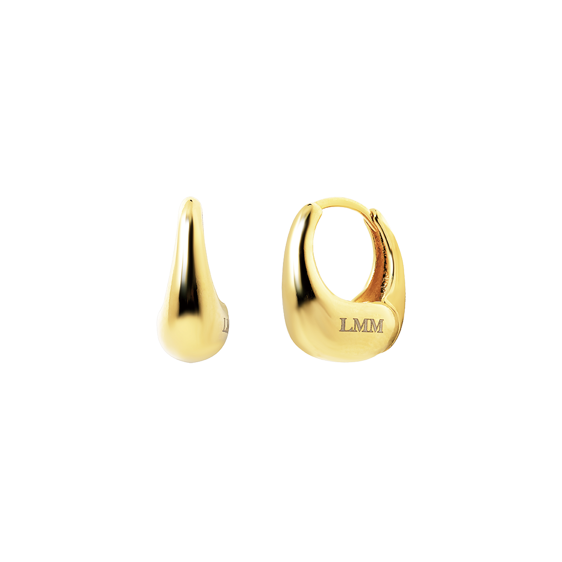 L253MER070 lovememonster Loop Ring Earrings Gold