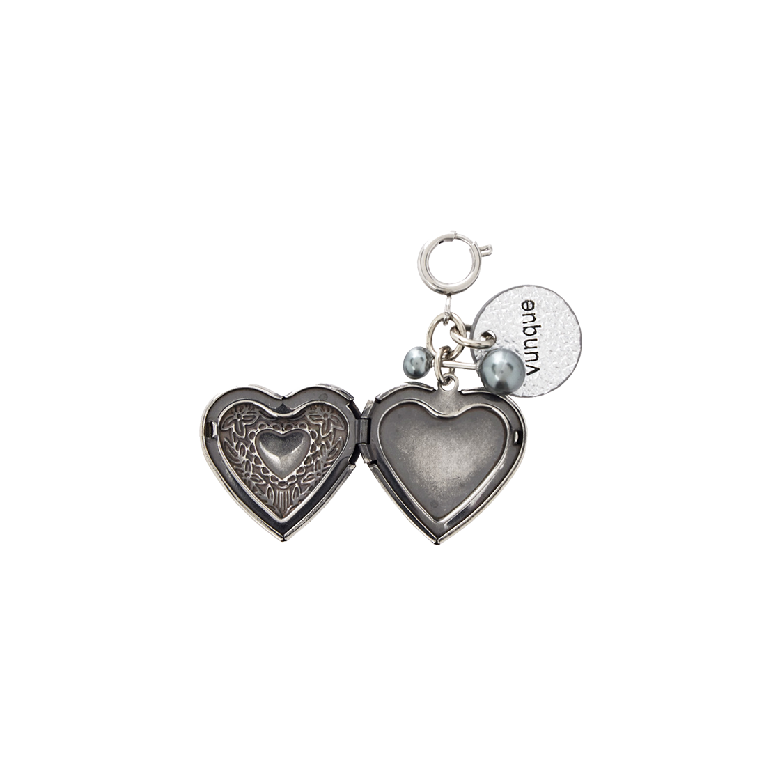 분크 하트 메모리 레더 참 피콜로 실버(vunque Heart Memory Leather Charm Piccolo Silver) - 4