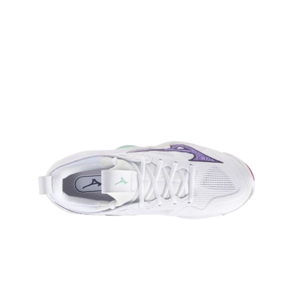 (W) 미즈노 웨이브 모멘텀 3 화이트 바이올렛 인디고((W) Mizuno Wave Momentum 3 White Violet Indigo) - 2