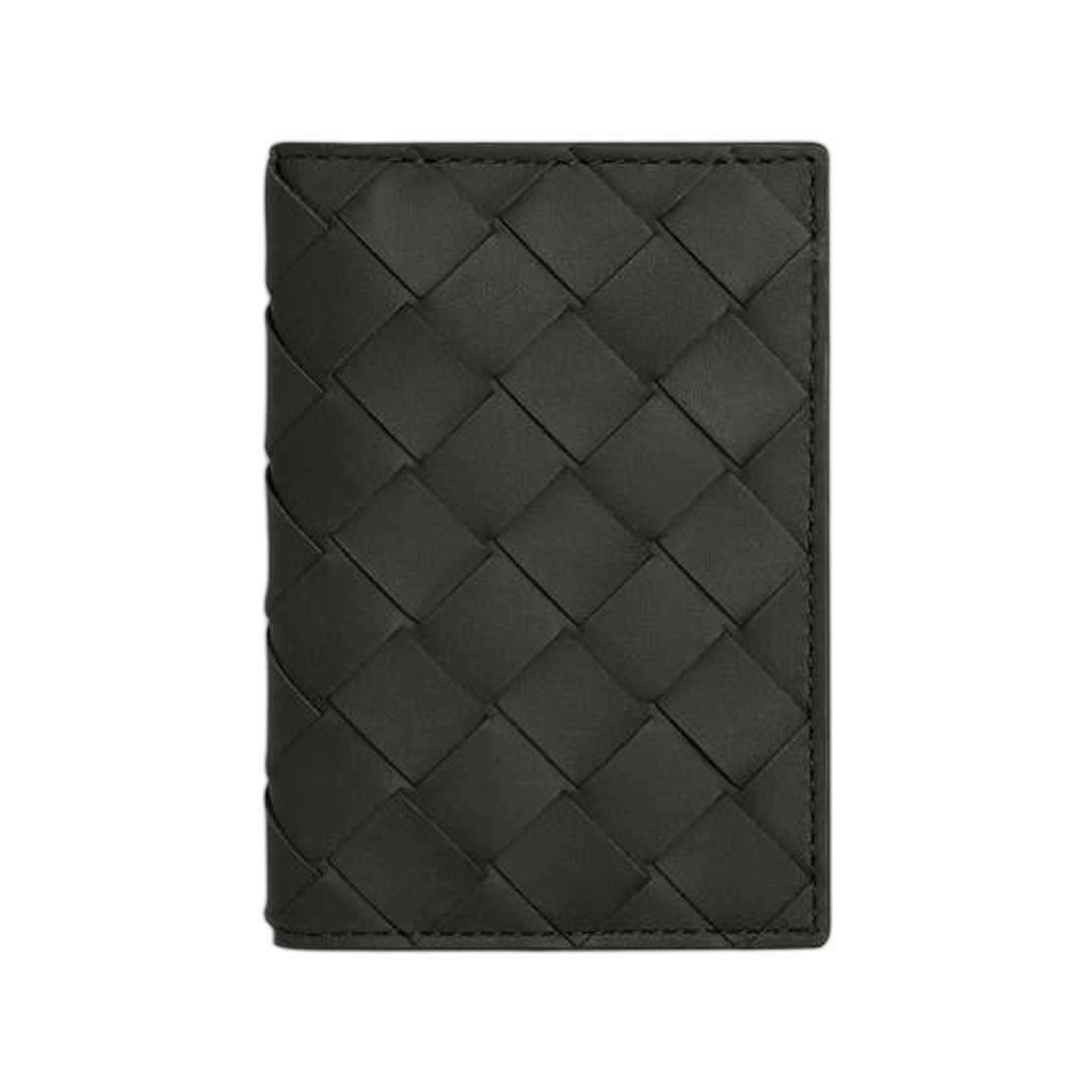 보테가 베네타 인트레치아토 플랩 카드 케이스 다크 그린