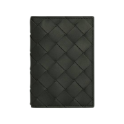 Bottega Veneta Intrecciato Flap Card Case Dark Green