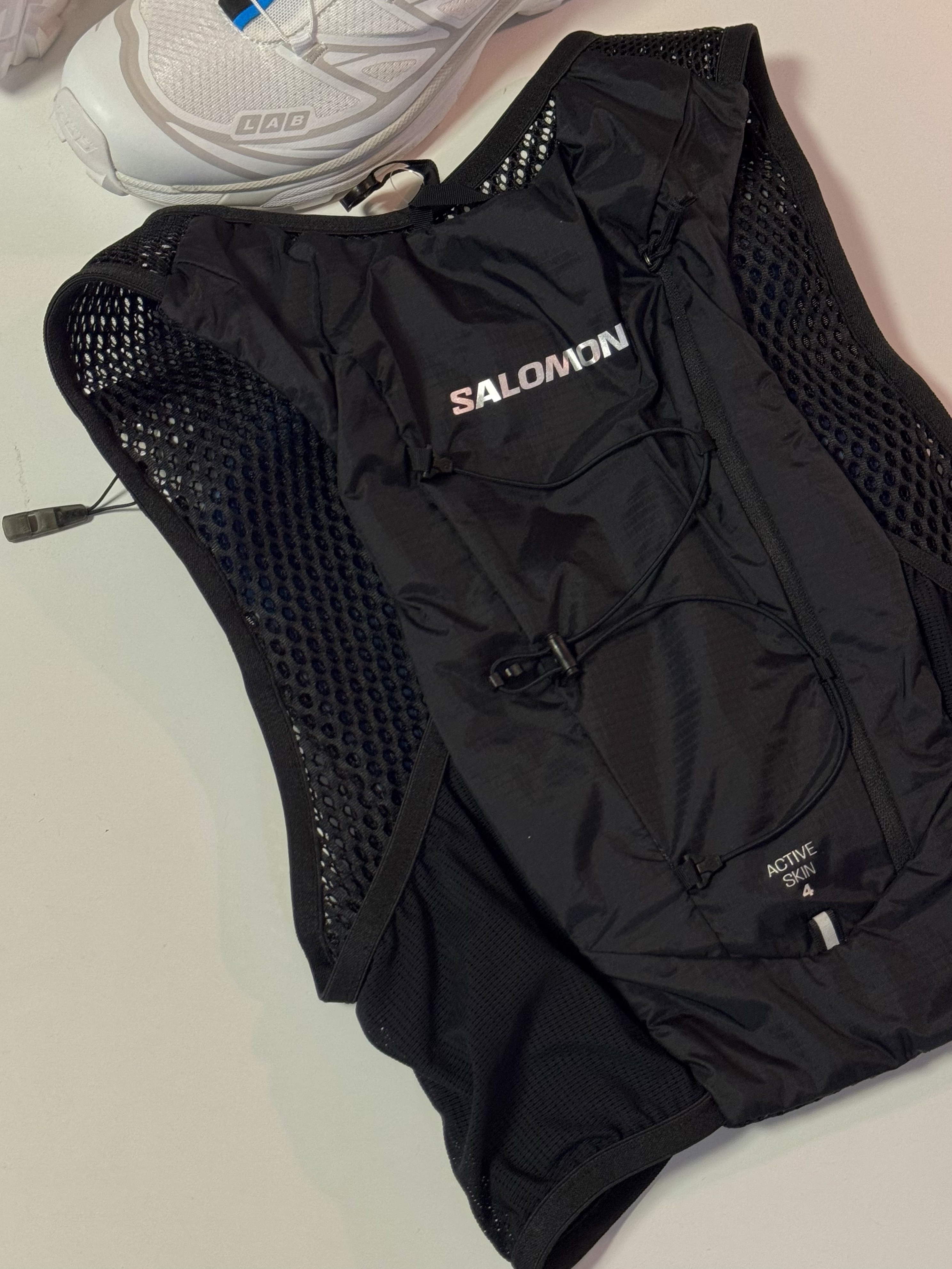 Salomon Active Skin 8 Set Black, Salomon Active Skin 8 Set Black Metal 착용 스타일 - 8