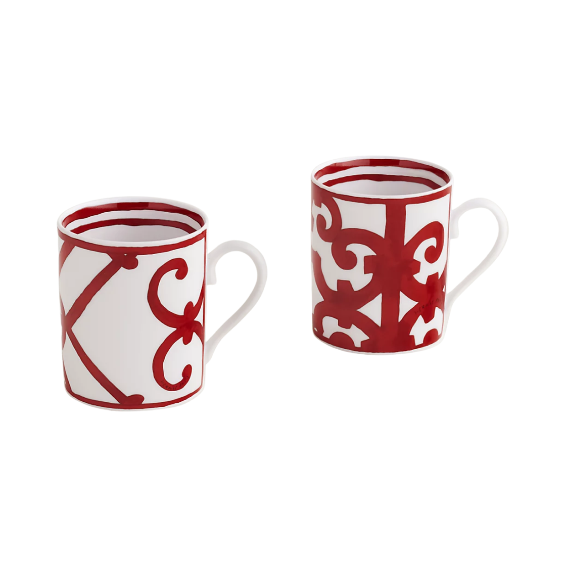 에르메스 발콘 듀 과달카바르 머그 레드 (2개 세트)(Hermes Balcon Du Guadalquivir Mugs Red (Set of 2)) - 1