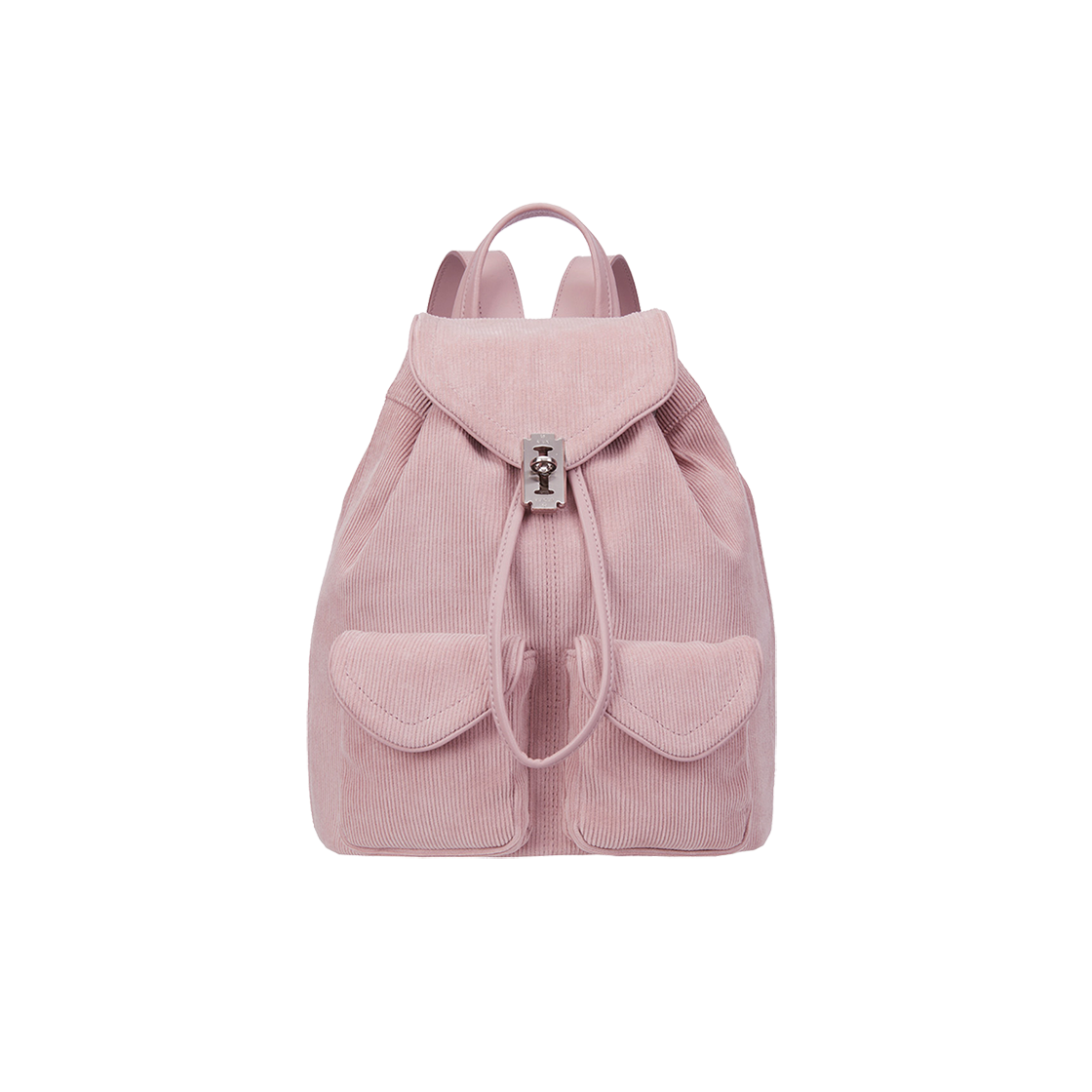 분크 오캄 두 더블 포켓 코듀로이 백팩 미듐 인디핑크(vunque Occam Doux Double Pocket Corduroy Backpack M Indie Pink) - 2