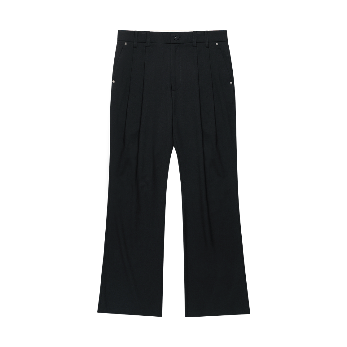 WH5B1W5011BLK WESLEY HYUSTON Windsor Wool Boots Cut Slacks Black