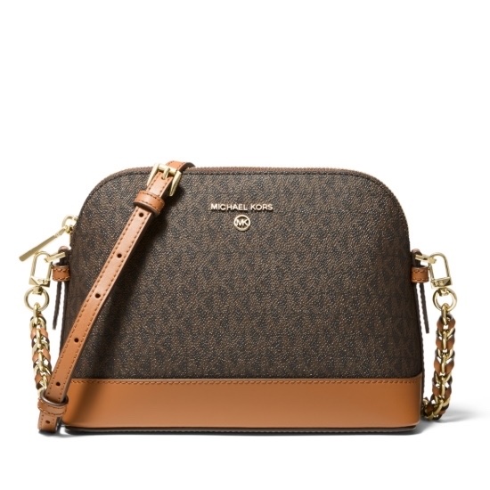Michael Kors Jet Set Charm Large Shoulder Bag Dark Brown Brown Acorn 착용 스타일