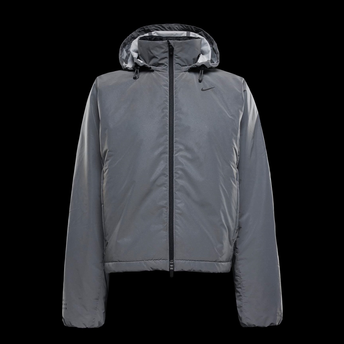 (W) Nike Running Division Therma-Fit Reflective Running Jacket Black Silver - Asia, Nike Therma-Fit ADV Aeroloft Repel Down Running Jacket Black - Asia 착용 스타일 - 3