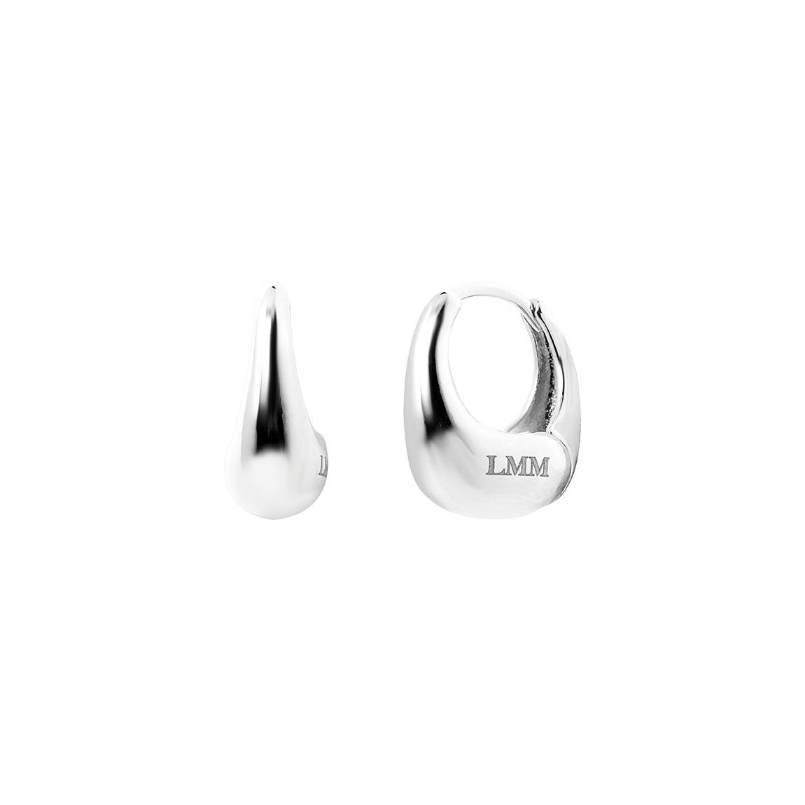 L253MER070 lovememonster Loop Ring Earrings Silver