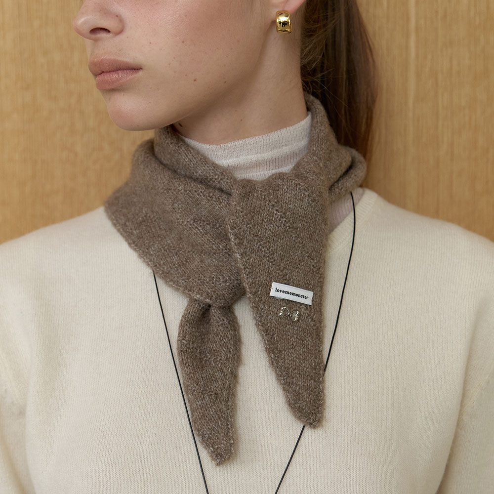 러브미몬스터 쁘띠 삼각 울 스카프 모카(lovememonster Petit Triangle Wool Scarf Mocha) - 4