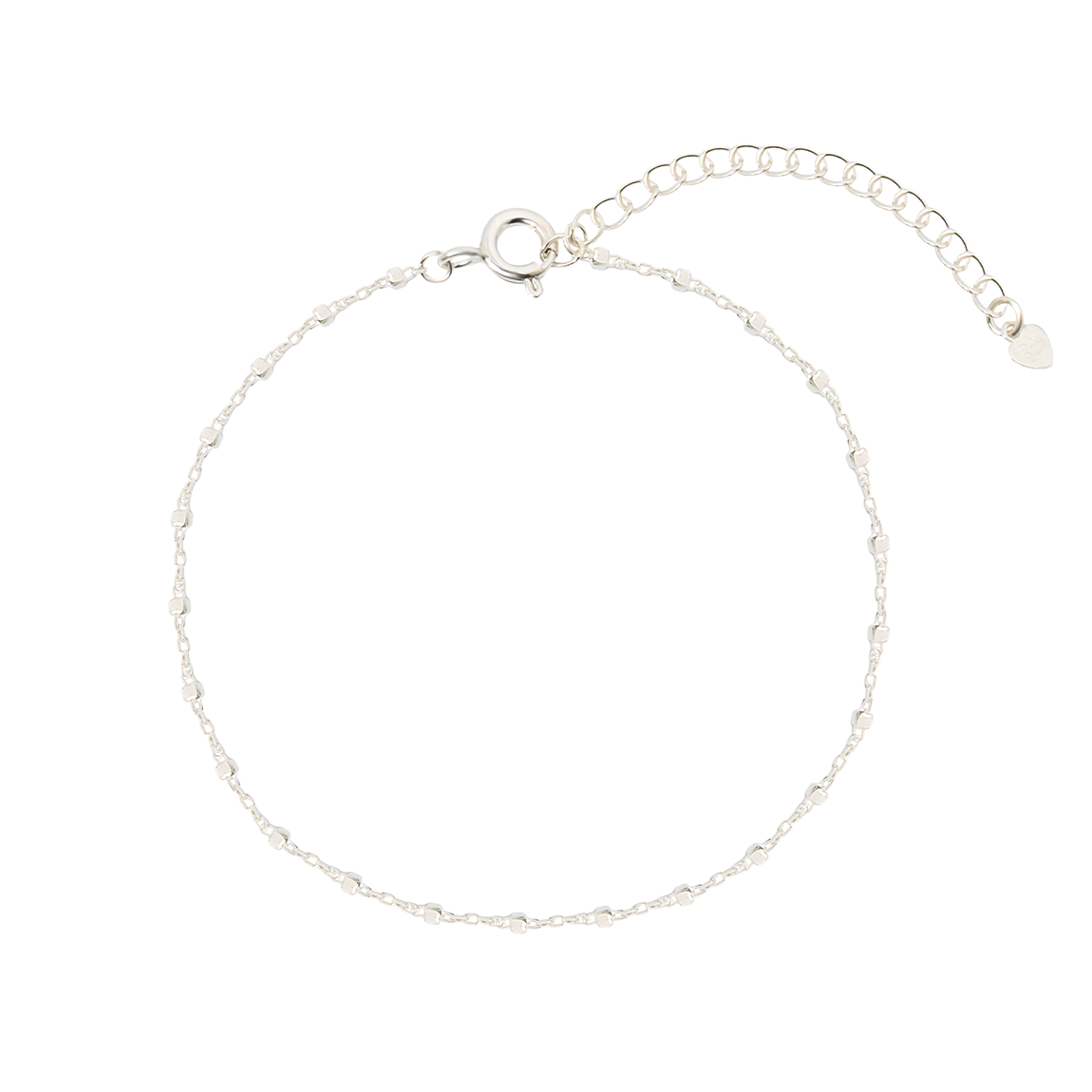 L253MBC070 lovememonster [Silver] Square Dot Bracelet Silver