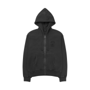 Stussy Stock Link Zip Hoodie Pigment Dyed Black