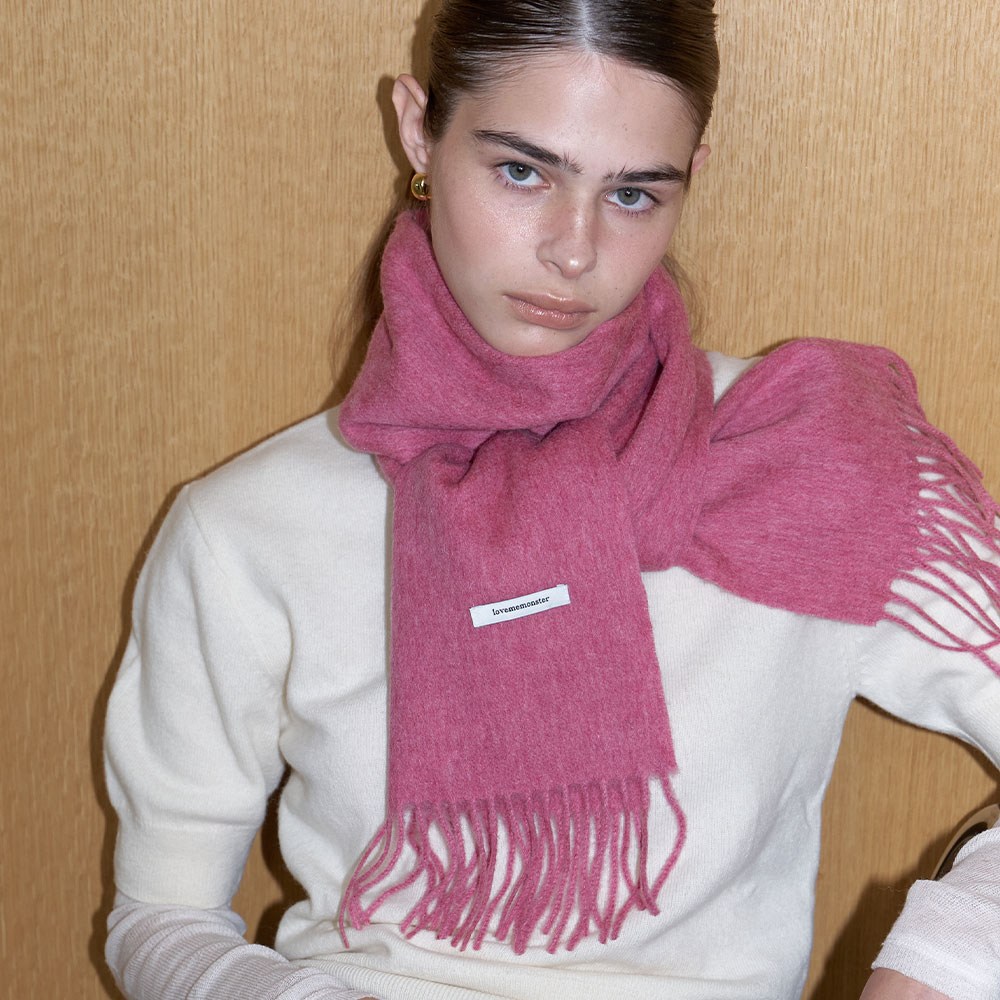 러브미몬스터 소프트 울 목도리 딥로즈(lovememonster Soft Wool Muffler Deep Rose) - 2
