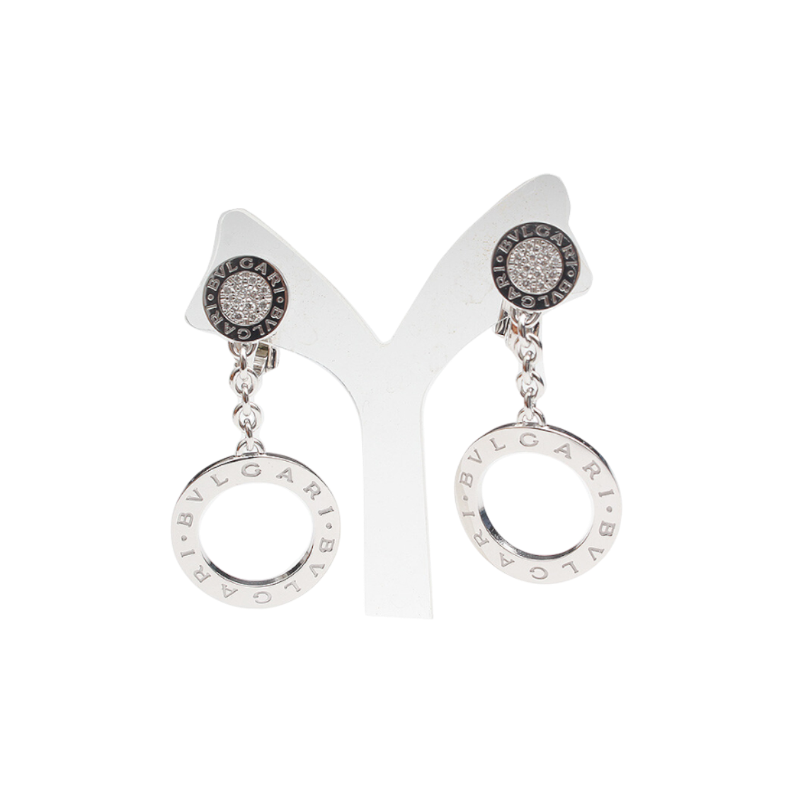 IT8P2WPU89KH Bulgari BB Bulgari Diamond White Gold 18K Earrings