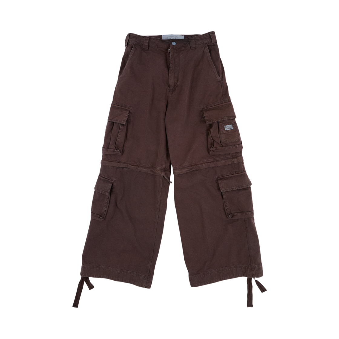 ERL11P006 ERL Zip Off Cargo Pants Brown