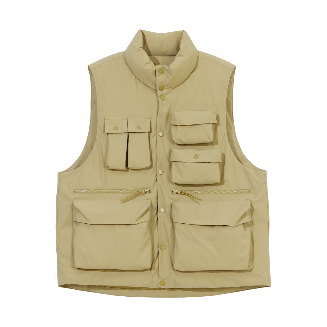 KB3VT1900MBG KALA PATTHAR Kp Logo Utility Duck Down Padded Vest Beige