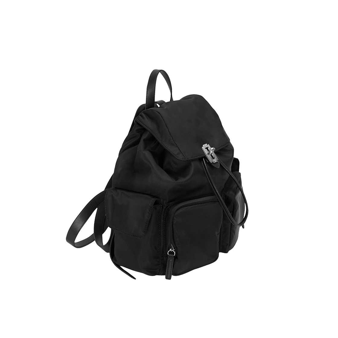 분크 헤이 더블 포켓 백팩 미듐 블랙(vunque Hey Double Pocket Backpack M Black)
