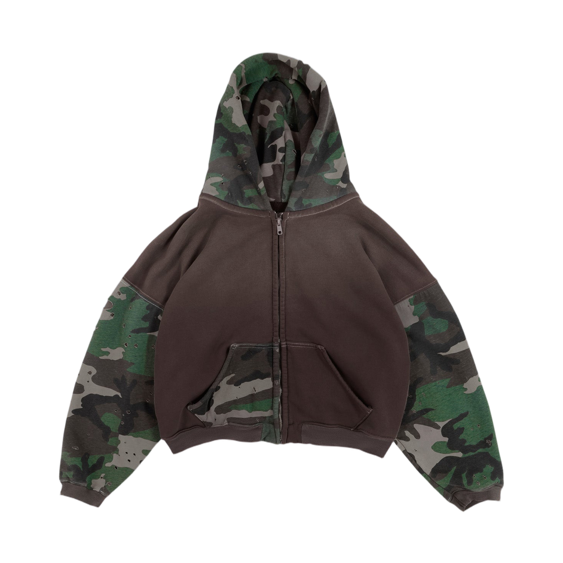 ERL 카모 패치워크 집업 브라운 카모(ERL Camo Patchwork Zip Up Brown Camo)
