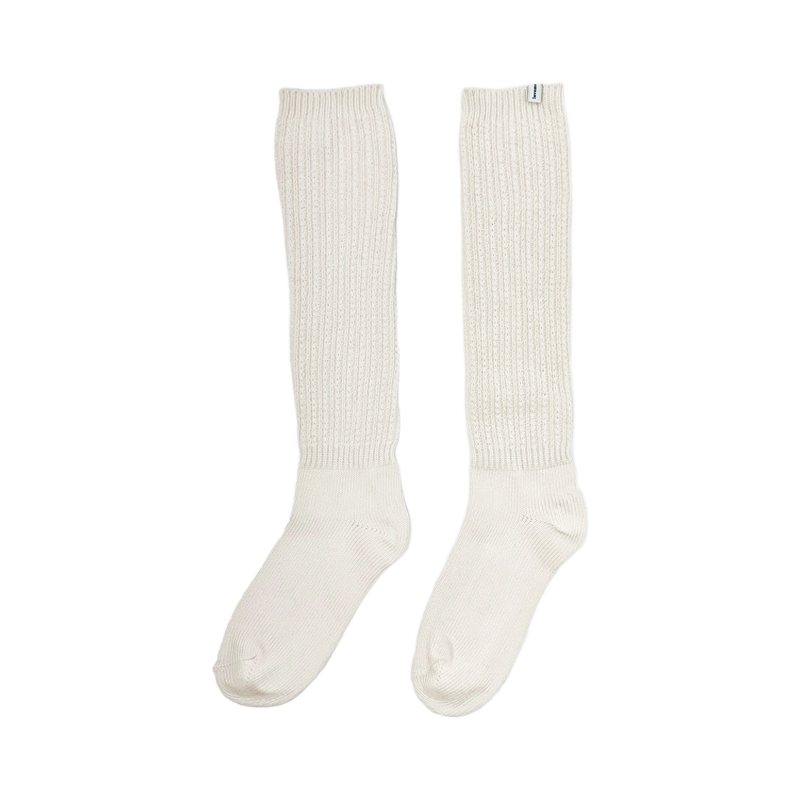 L253MSC030 lovememonster Thick Ribbed Knee Socks Ivory