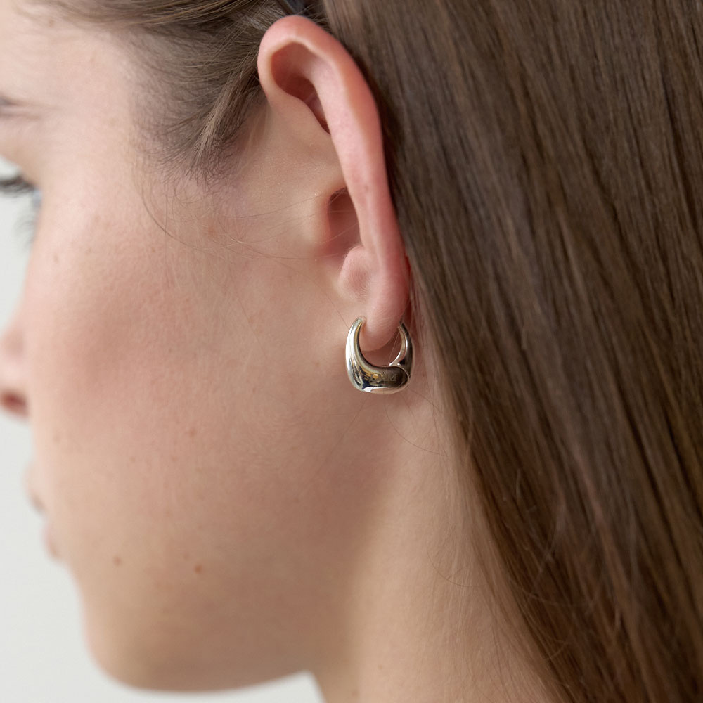 러브미몬스터 루프 링 귀걸이 실버(lovememonster Loop Ring Earrings Silver) - 5