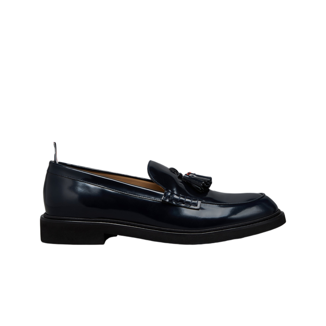 MFL069C-L0043-415 Thom Browne Spazzolato Leather Tassle Loafer Navy