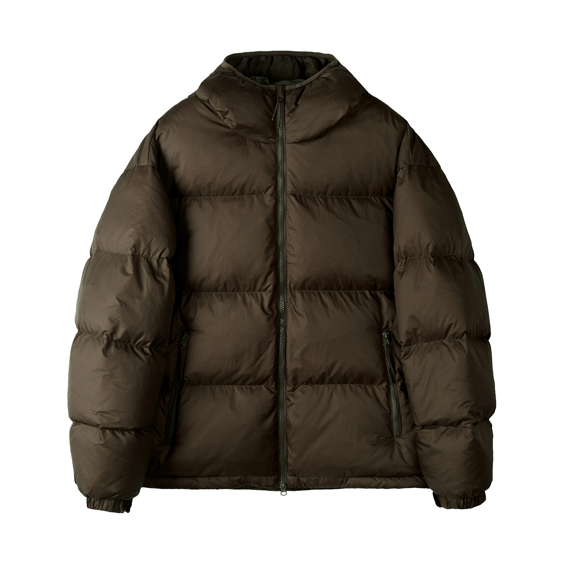 KB4DJ1101MBR KALA PATTHAR Pocket Logo Duck Down Short Padded Jacket Brown