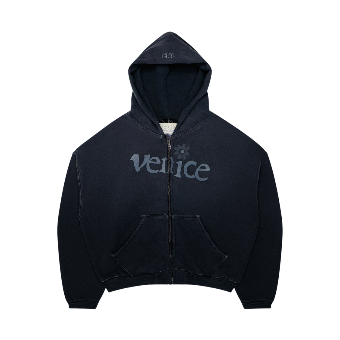 ERL 베니스 헤비웨이트 집업 후드 블랙(ERL Venice Heavyweight Zip Up Hoodie Black)