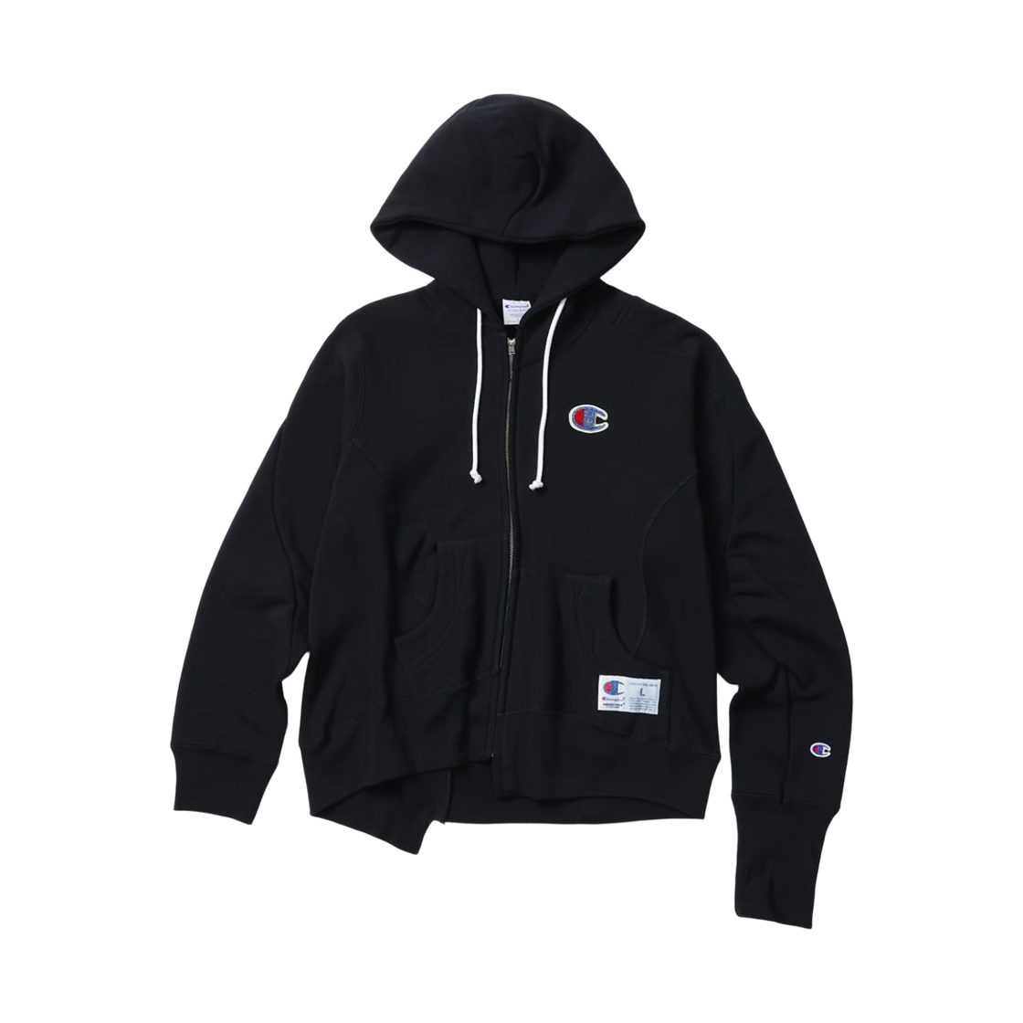 챔피온 x 언더커버 리버스위브 스트럭처드 후드 집업 블랙(Champion x Undercover Reverse Weave Structured Hoodie Zip-Up Black)
