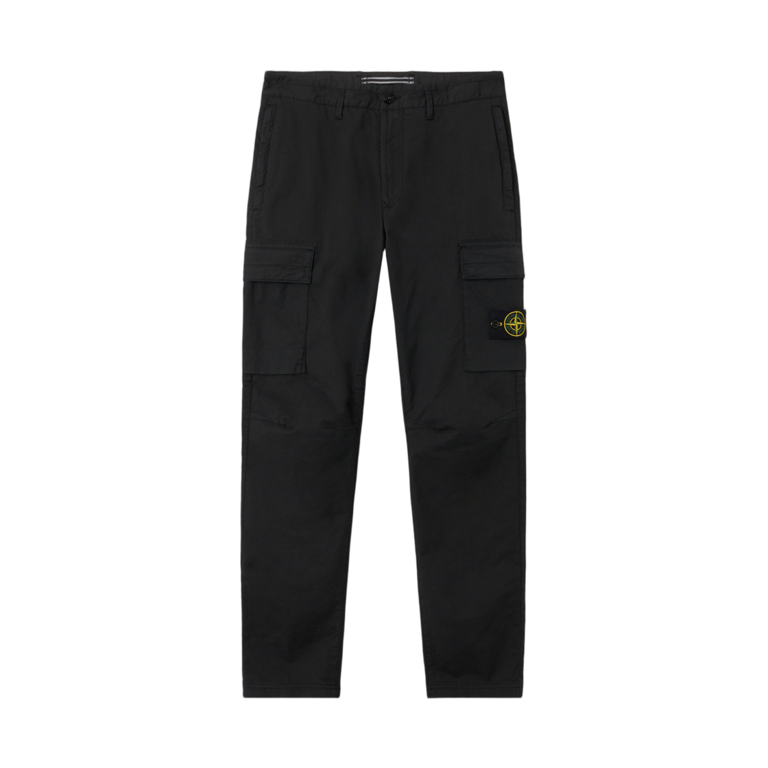 K2S153100032 S0010 V0029 [15% 쿠폰] Stone Island 3100032 Supima Cotton Twill Stretch TC Regular Tapered Fit Cargo Trousers with Zip Pockets Black - 25FW