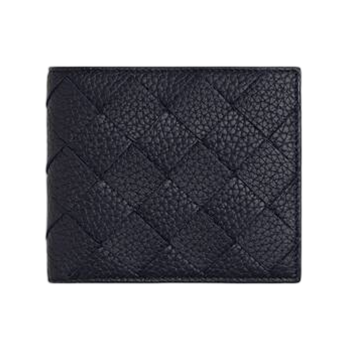 749412V5I514182 Bottega Veneta Intrecciato Bi-Fold Wallet with Coin Purse Nocturnal