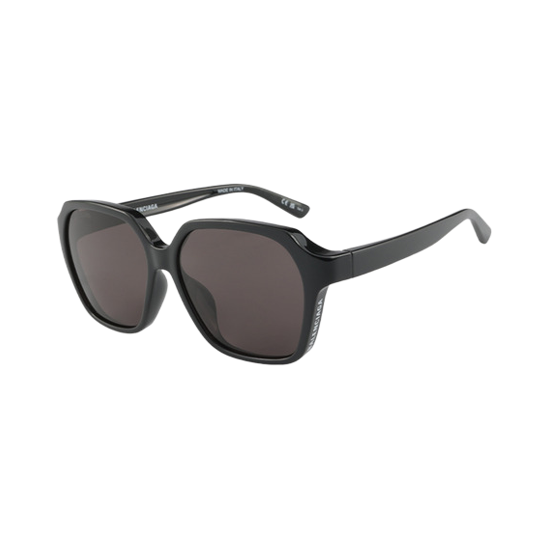 BB0153SA001 (W) Balenciaga Square Rectangle Sunglasses Black Grey