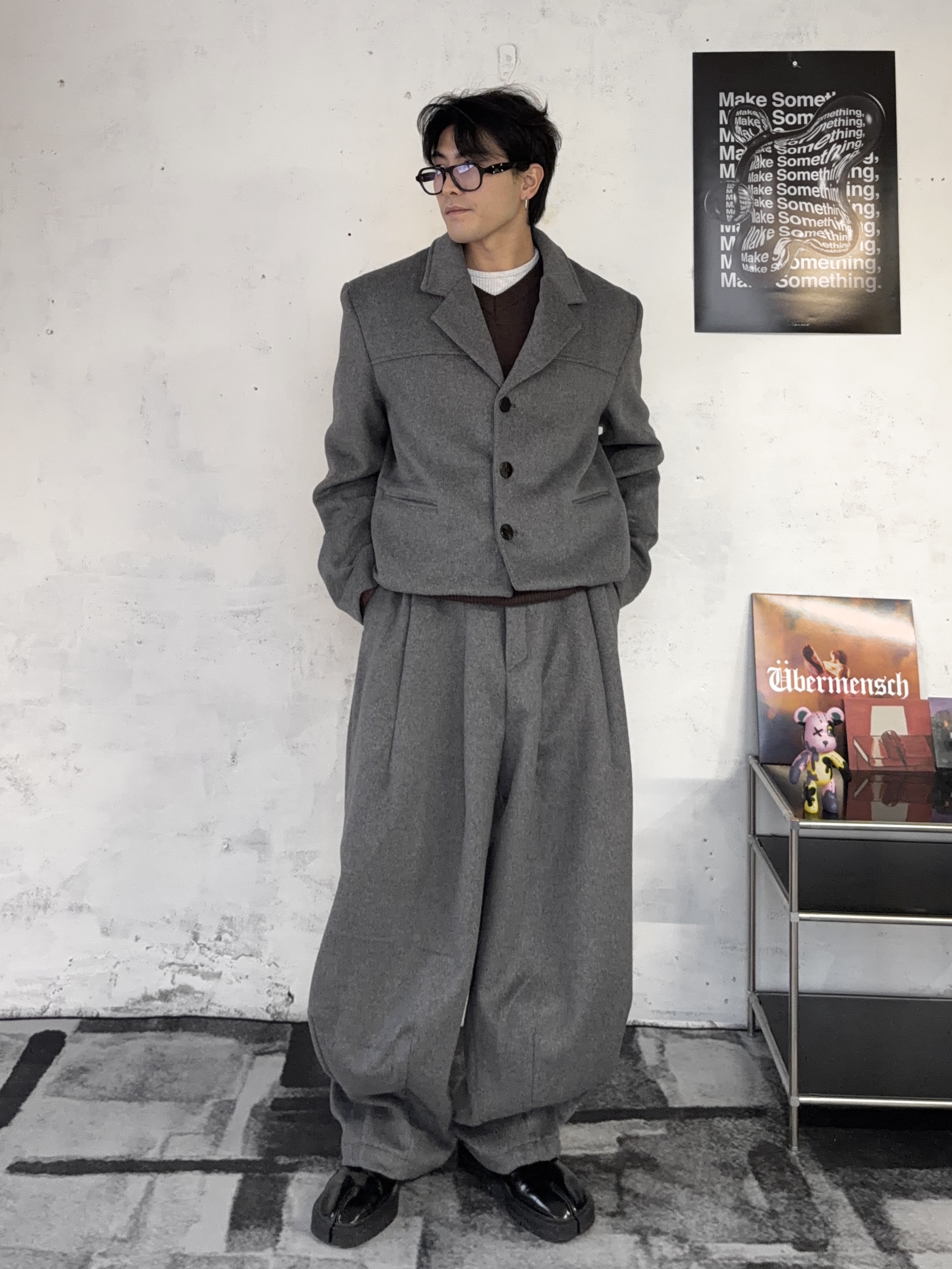 Gentle Monster x Maison Margiela MM113 Black Clear, Maison Margiela Tabi Lace Ups Black 착용 스타일