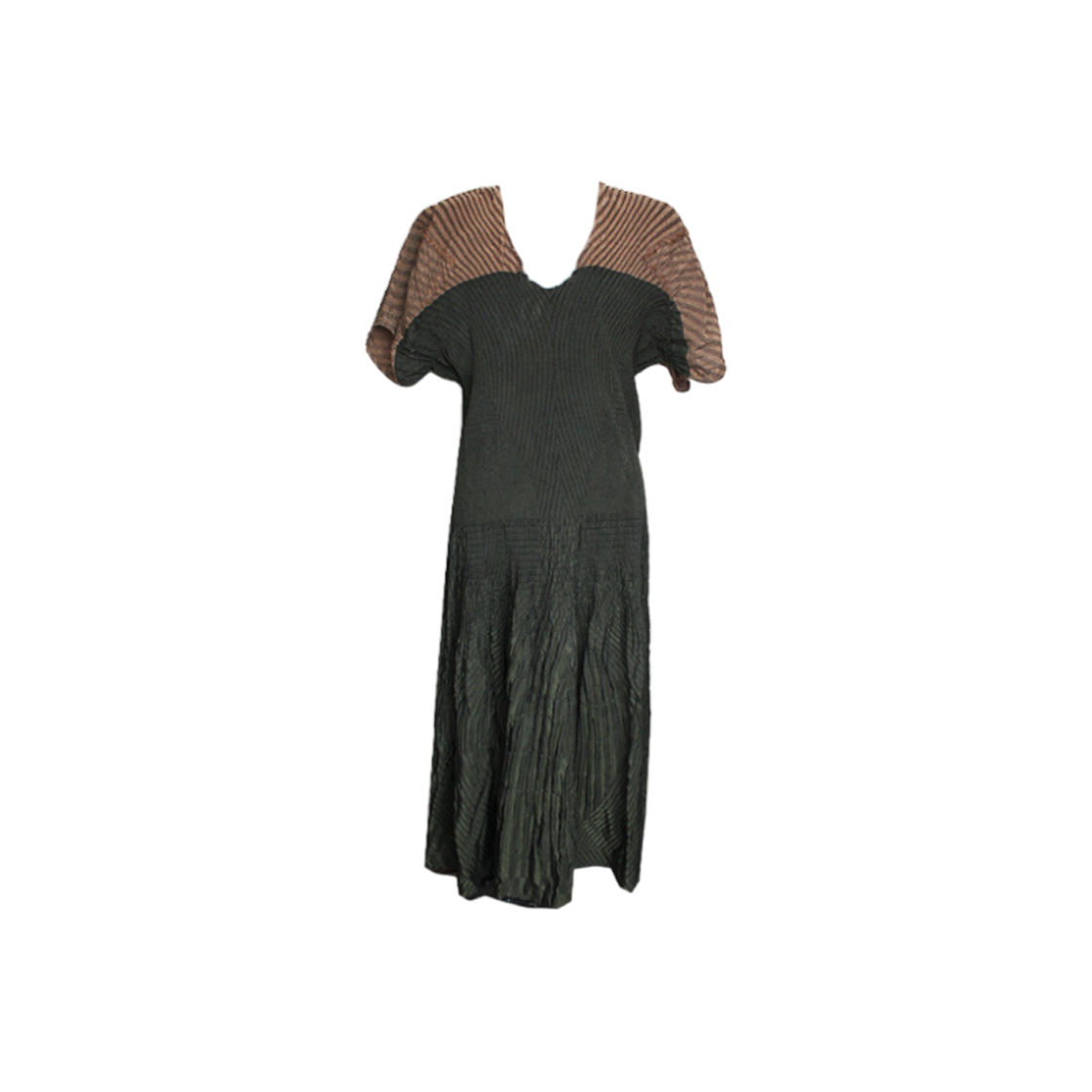 ITG2EE9MPNRG Issey Miyake Two Tone Pleated Dress Size 66/77