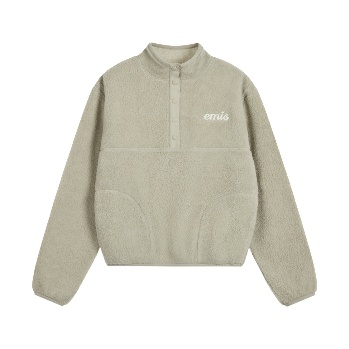 (W) 이미스 하프 넥 플리스 탑 베이지((W) Emis Half Neck Fleece Top Beige)