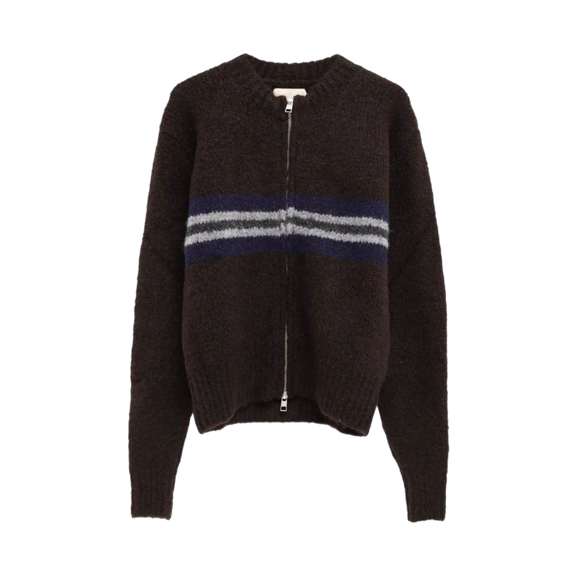 (W) 팔로마울 집 니트 가디건 브라운((W) Paloma Wool Penalti Zip Knitted Cardigan Brown)