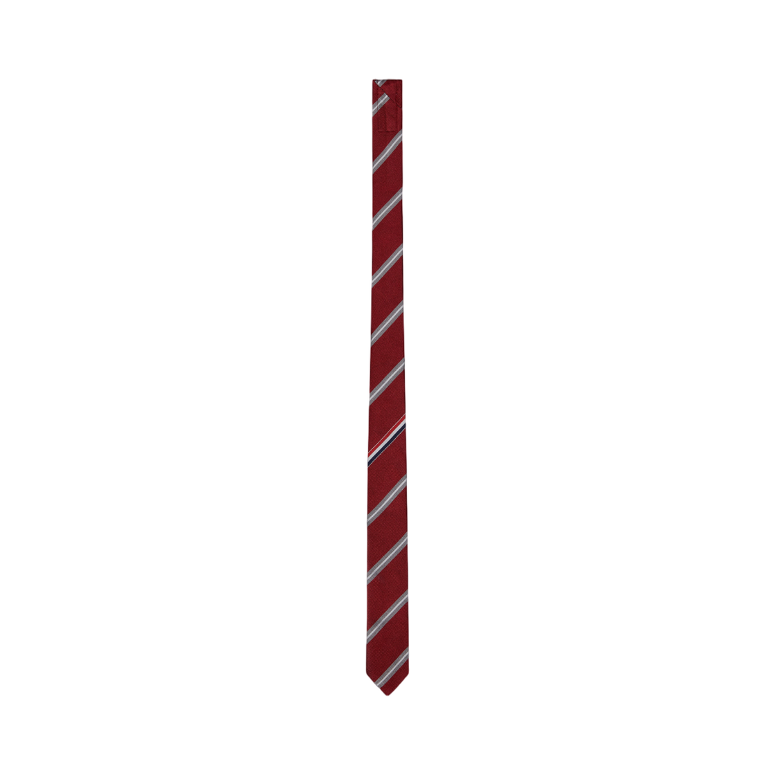 MNL001A-F0954-615 Thom Browne Jacquard Classic Tie Burgundy