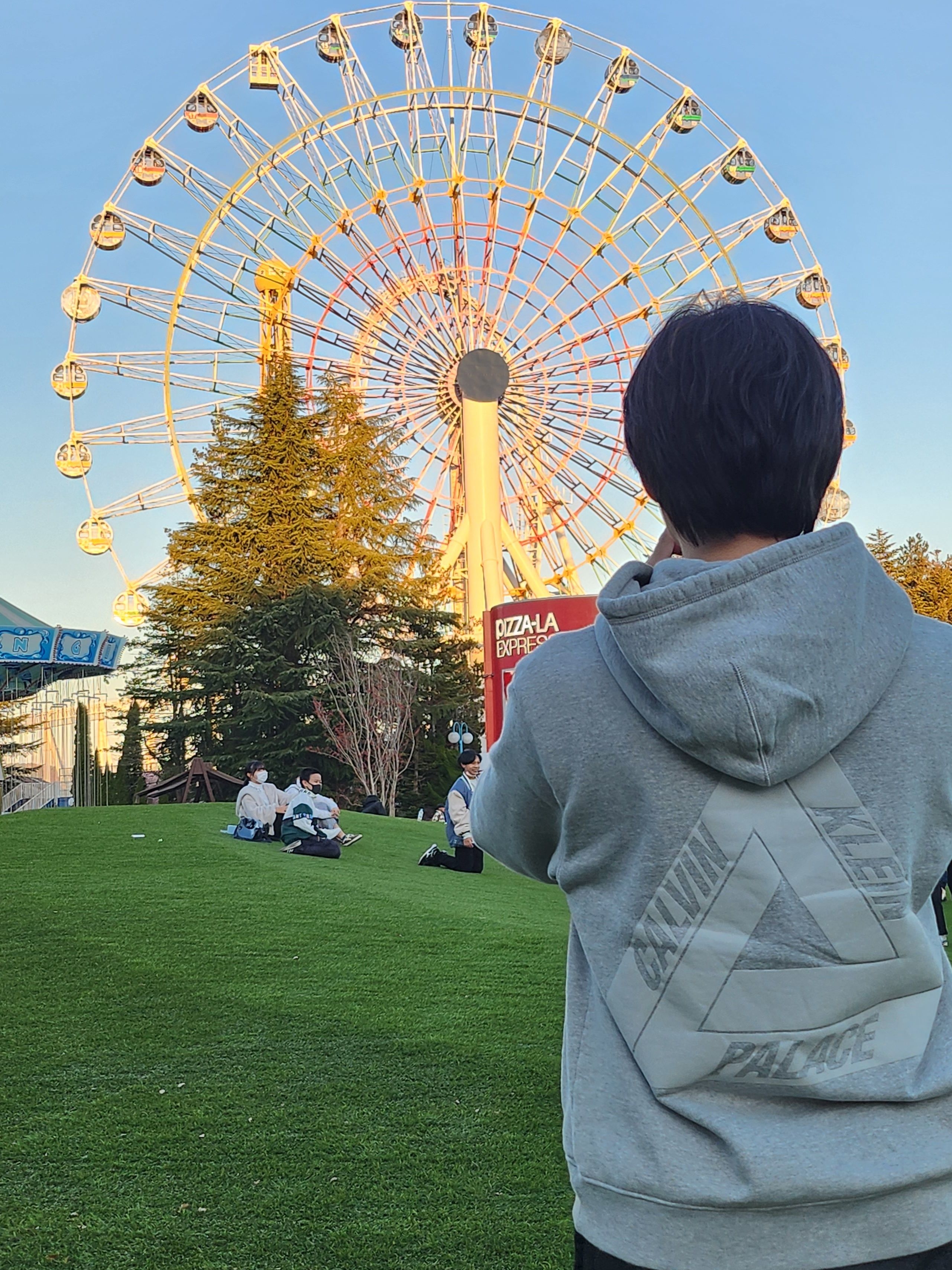 Palace x CK1 Tri-Ferg Hood Grey Marl - 22SS 착용 스타일