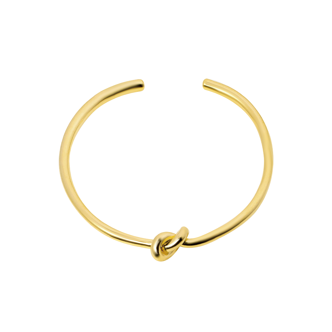 L253MBC060 lovememonster Minimal Knot Cuff Gold